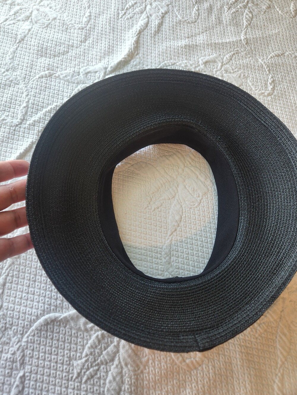Eric Javits Black Wide-Brim Sun Visor - Picture 4 of 7
